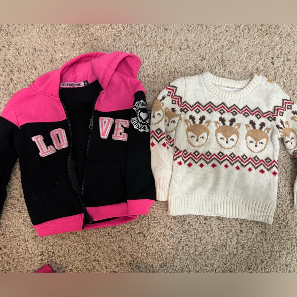 Girls sweater and jacket